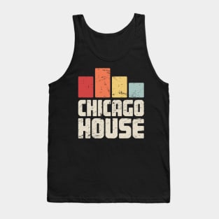 Retro Vintage Chicago House Electronic Music Gift Tank Top